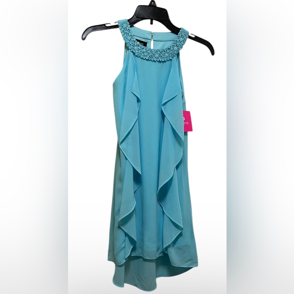 AMY BYER DRESS GIRL SLEEVELESS LIGHT BLUE COLOR WITH PRETTY ACCESSORIES SIZE M-6 - Picture 2 of 9